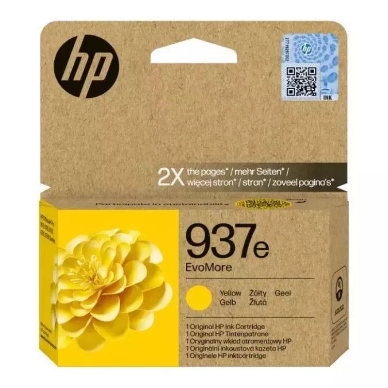 HP 937e EvoMore Kollane Originaal Tindikassett