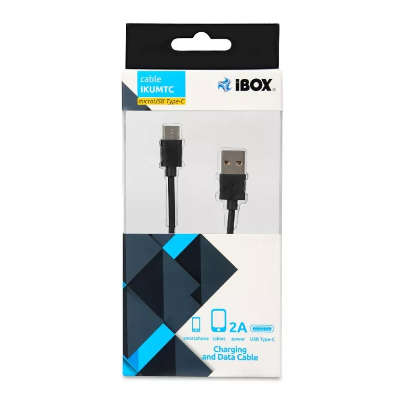 iBox IKUMTC USB-kaabel 1 m USB 3.2 Gen 1 (3.1 Gen 1) USB A USB C Must