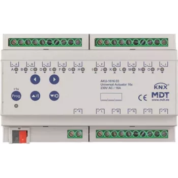 MDT Battery-1616.03 universaalne täitur 1 6-kanaliline 8TE REG 16A 230VAC 100µF 15EVG (Battery-1616.03)