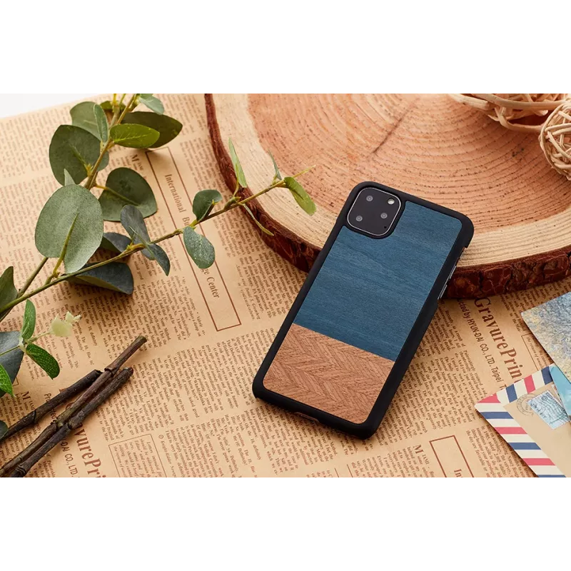Nutitelefoni ümbris man and wood iPhone 11 Pro jaoks — teksamust