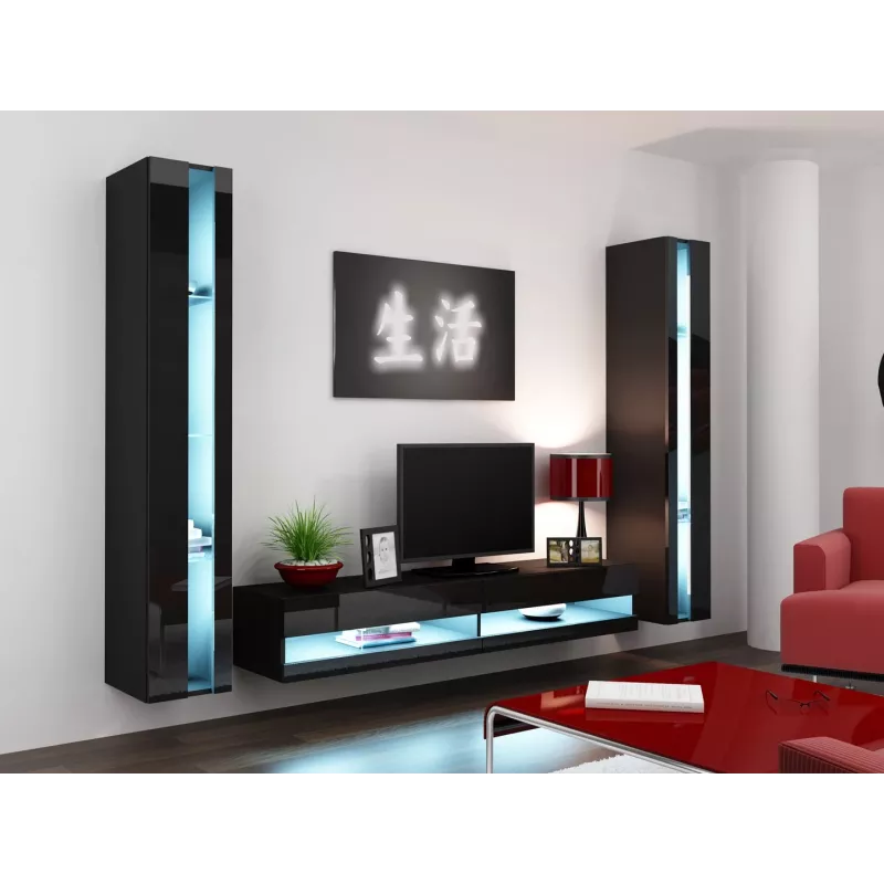 Cama TV-alus VIGO uus 30/180/40 must/must läikiv