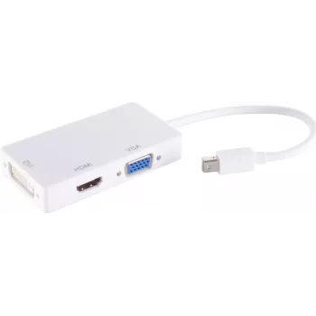 shiverpeaks ®-BASIC-S--Adapter-Mini DisplayPort Plug to HDMI/DVI/VGA Socket, White (BS10-01015)