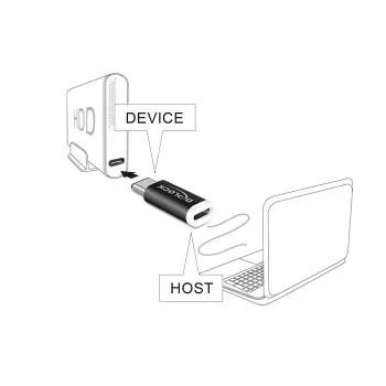 Delock - USB-adapter - 24 pin USB-C (M) to Micro-USB Type B (W) - USB 3,1 - Must (65678)