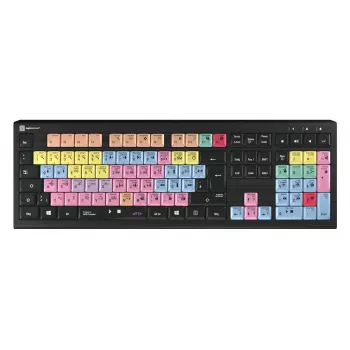 Logickeyboard ASTRA 2 USB QWERTZ klaviatuur must täissuuruses 108 klahvi