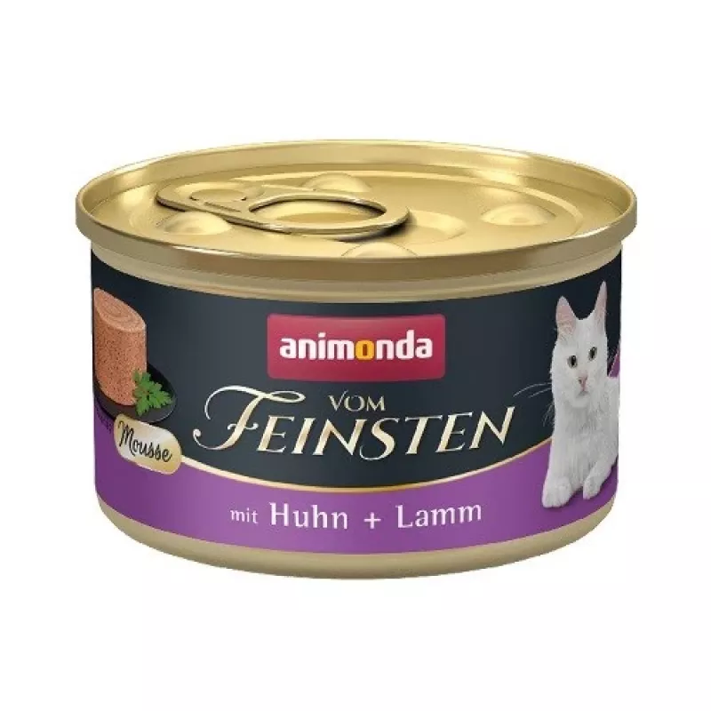 Märg kassitoit animonda Vom Feinsten Chicken & Lamb Grain Free 85 g purk, täiskasvanud, 78% niiskus, 11% valk, 7% rasv