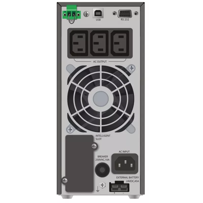 PowerWalker VFI 1000 TGS Topeltmuunduriga (Online) 1 kVA 900 W 3 vahelduvvoolu väljundit