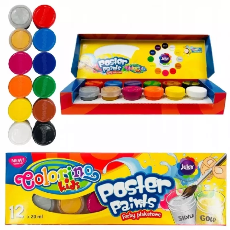 Colorino Kids plakatvärvid 12 värvi 20 ml