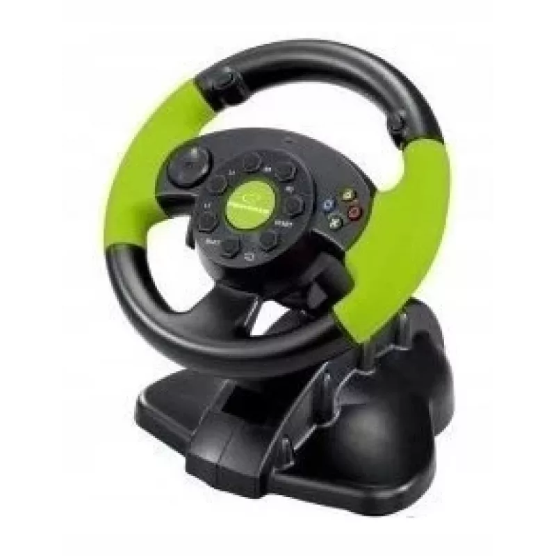 Juhtmega mängukontroller ESPERANZA EG104 PlayStation 3-le ja Xbox 360-le, must/roheline