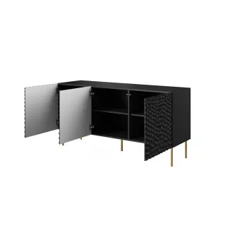 Kummut Cama Meble HOLE 152x42,5x74,5 cm matt must, puitlaastplaat, 16 mm karkass