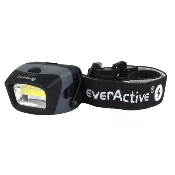 Peavõru taskulamp everActive HL-150, pealamp, 150 lm, 3 W, IPX4, 3×AAA, must