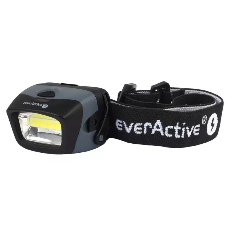 Peavõru taskulamp everActive HL-150, pealamp, 150 lm, 3 W, IPX4, 3×AAA, must