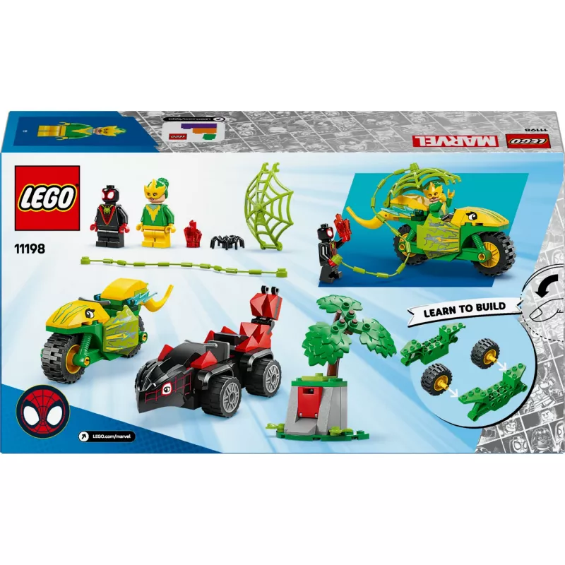 LEGO MARVEL 11198 Spin ja Electro dinosaurusõidukite tagaajamine