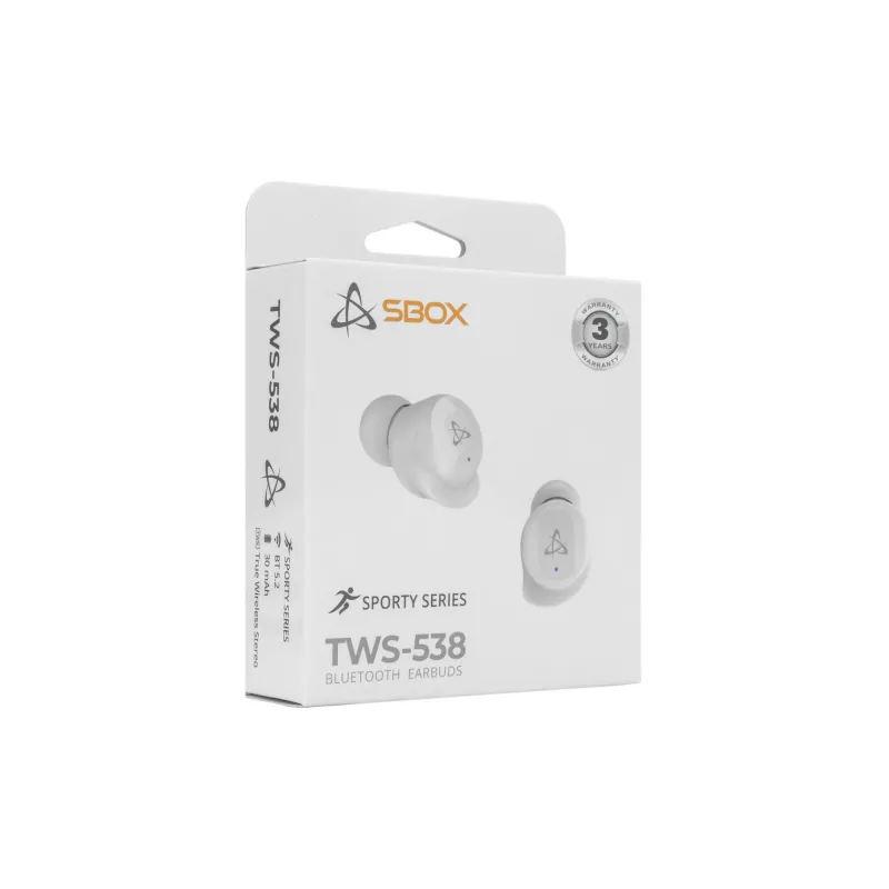Kõrvaklapid SBOX EB-TWS538 valge