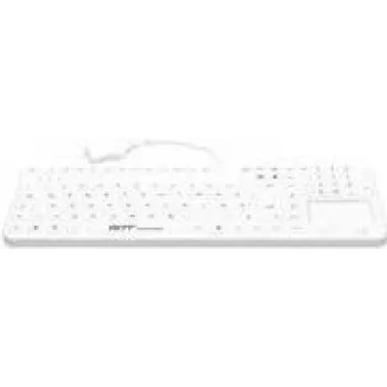 GETT GCQ CleanType Prime Touch+ USB silikoonklahvistik. Tagaküljel magnetid, desinfitseeritav, veekindel IP65, taustvalgustusega, valge, 109 klahvi (DE) (KG26236)