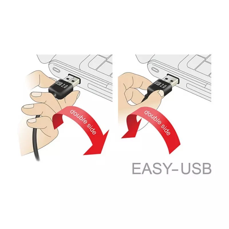 USB-kaabel DeLOCK 84807 USB 2.0 1 m USB A Micro-USB B Valge