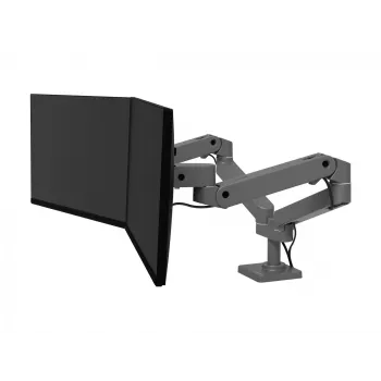 Ergotron LX Pro - Kinnituskomplekt (kahekäeline) - modulaarne - 2 LCD-ekraanile - kõrvuti - alumiinium - tumehall - ekraani suurus: kuni 68,6 cm (kuni 27 tolli) (45-686-293)