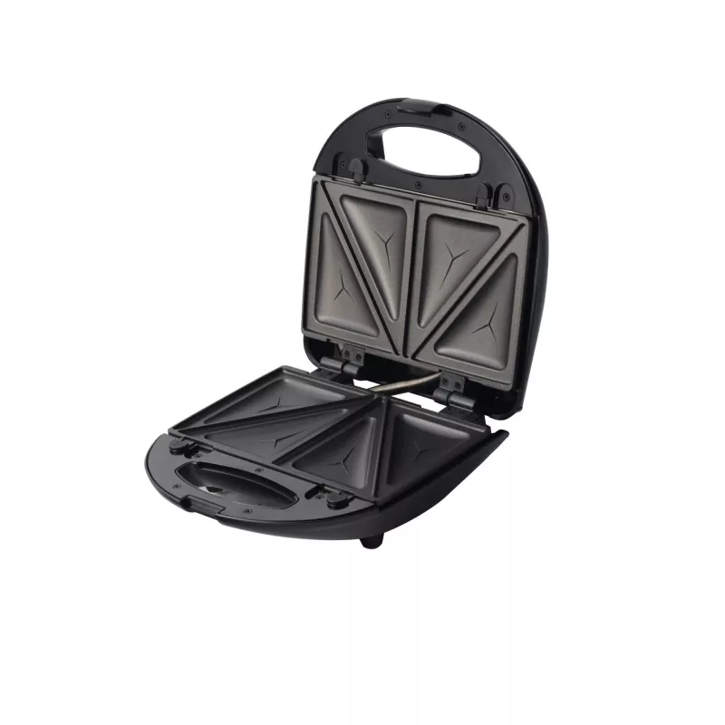 Blaupunkt SMS611 Sandwichmaker, mittekleebuv kate, grillfunktsioon, röstimisfunktsioon, jaheda puutepinnaga korpus, must, hõbedane (SMS611)