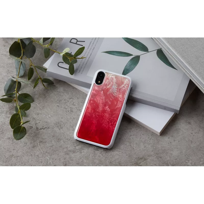 Nutitelefoni ümbris iKins iPhone XR jaoks — roosa järv ja valge värv