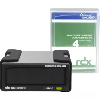 RDX väline draivikomplekt Tandberg Data O-T 4 TB HDD-ga, USB 3.2 Gen 1, must, püsiv 260 MB/s