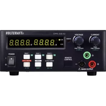 VOLTCRAFT CPPS-320-42 laboratoorne toiteplokk, reguleeritav 0,02 - 42 V/DC 0,01 - 20 A 320 W USB kaugjuhitav, programmeeritav, Au (CPPS-320-42)