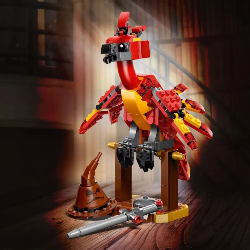 LEGO ehitatav Fawkes — Dumbledore'i fööniksi mudel 76448, 299 detaili, 160 mm kõrge, vanusele 8+