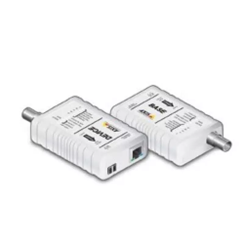 AXIS T8640 Ethernet Over Coax Adaptor PoE+ - Meediumikonverter - Ethernet, Fast Ethernet - 10Base-T, 100Base-TX - RJ-45 / BNC (2 tk komplekt) - AXIS P1346, P1346-E, P5534, P5534- jaoks