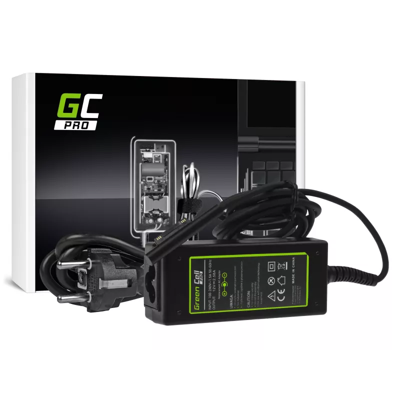 Toiteadapter roheline Cell AD63P 36W 12V 2.58A sisetingimustes sülearvuti laadija, must