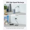 Powerbank 545 NANO 30W 10000mAh sisseehitatud USB-C kaabliga, must