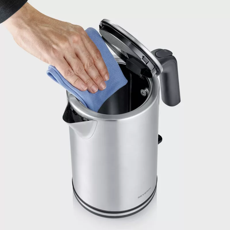 Elektriline veekeetja SEVERIN WK 3449 — 1.7 L, 2400 W, roostevaba teras/plastik, must-hõbedane