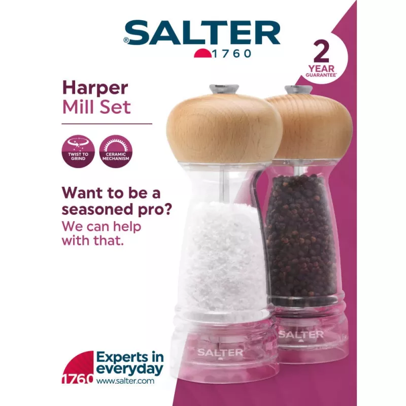 Soola- ja pipraveski komplekt Salter Beechwood 4-osaline BW12949BEU7