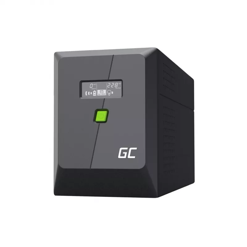 Katkematu toiteallikas UPS Line-Interactive 2 kVA 1200 W, roheline Cell, 4 vahelduvvoolupesa, USB, 12 V 9 Ah VRLA (torn)