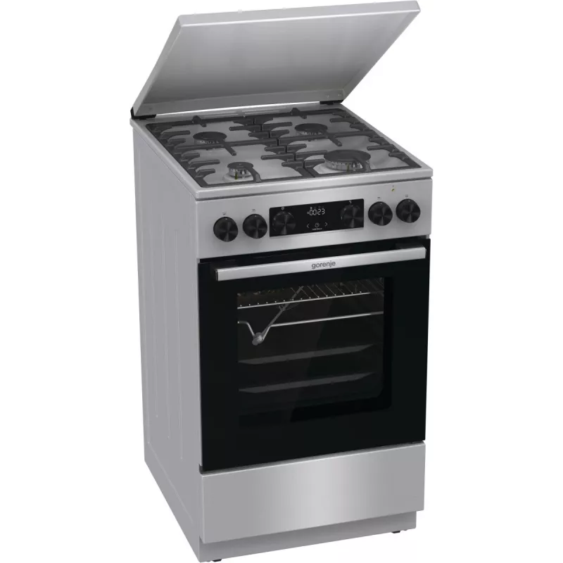Gorenje GKS5C71XF vabaltseisev pliit ahjuga hõbedane