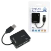 USB jaotur LOGILINK UA0139 — 4 pordiga USB 2.0, 480 Mbit/s, must