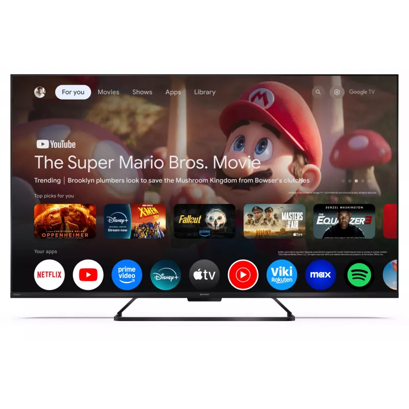 Nutiteler Sharp 55HR7265E 55-tolline Google TV, must, energiaklass F