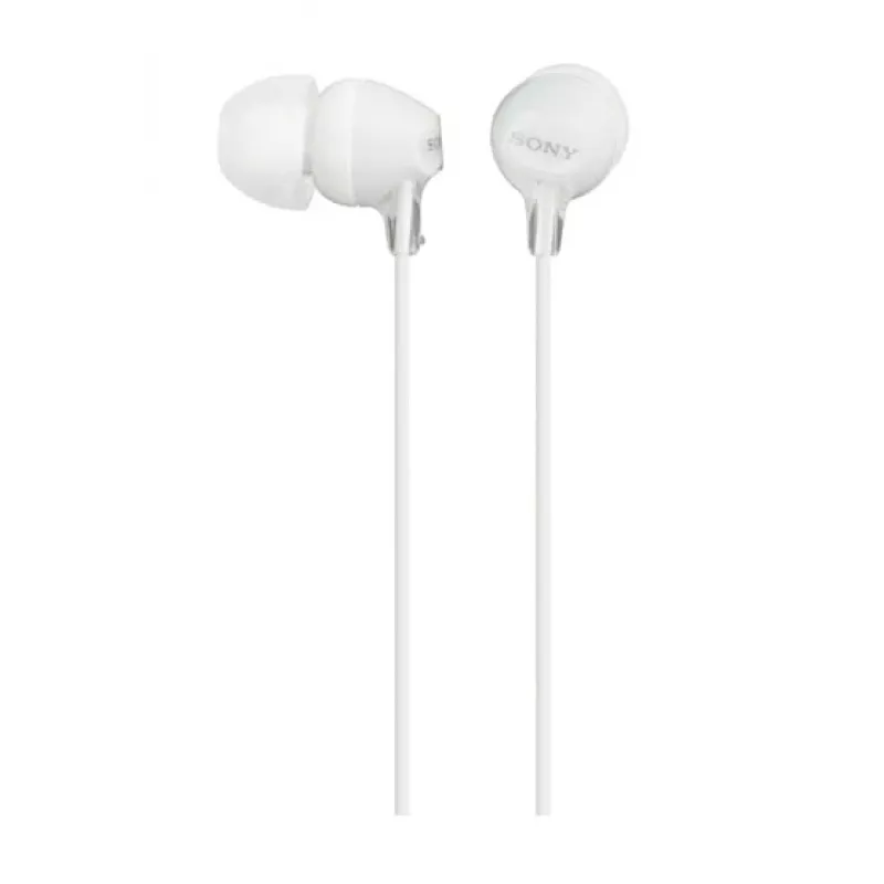 Sony MDR-EX15LP, juhtmega, 8 - 22000 Hz, Muusika, 3 g, Kõrvaklapid, Valge