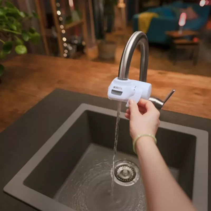Kraaniveefilter BRITA mudel 1.2023.0413, 3 režiimi, 5-astmeline kassett, 600 l mahutavus, valge, 5 kraaniadapterit