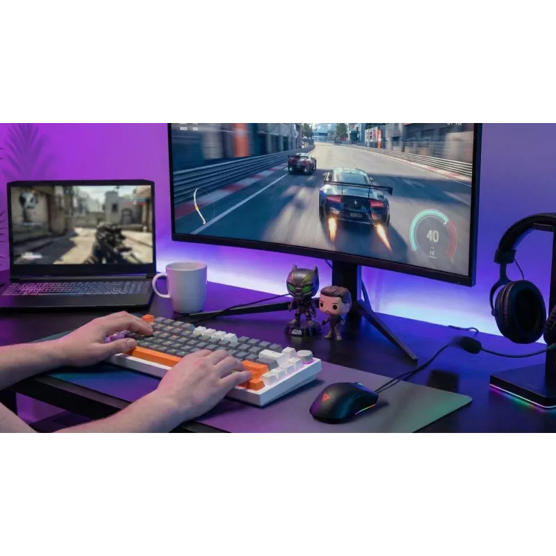 Savio ASTRAL WHITE JADE 3 VÄRVI klaviatuur Gaming USB QWERTY US International