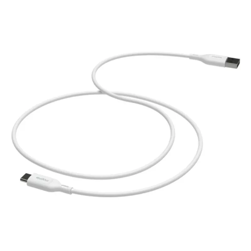 mophie essentials USB-C – USB-A laadimiskaabel 2M, valge, 2 m, USB A, USB C, valge