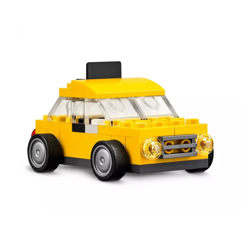 LEGO Classic Creative Vehicles Värviliste Mudelautode Komplekt Poltseiautoga ja 11023 Classic Roheline Alusplaat 32x32 Naastuga Ehitusmuru