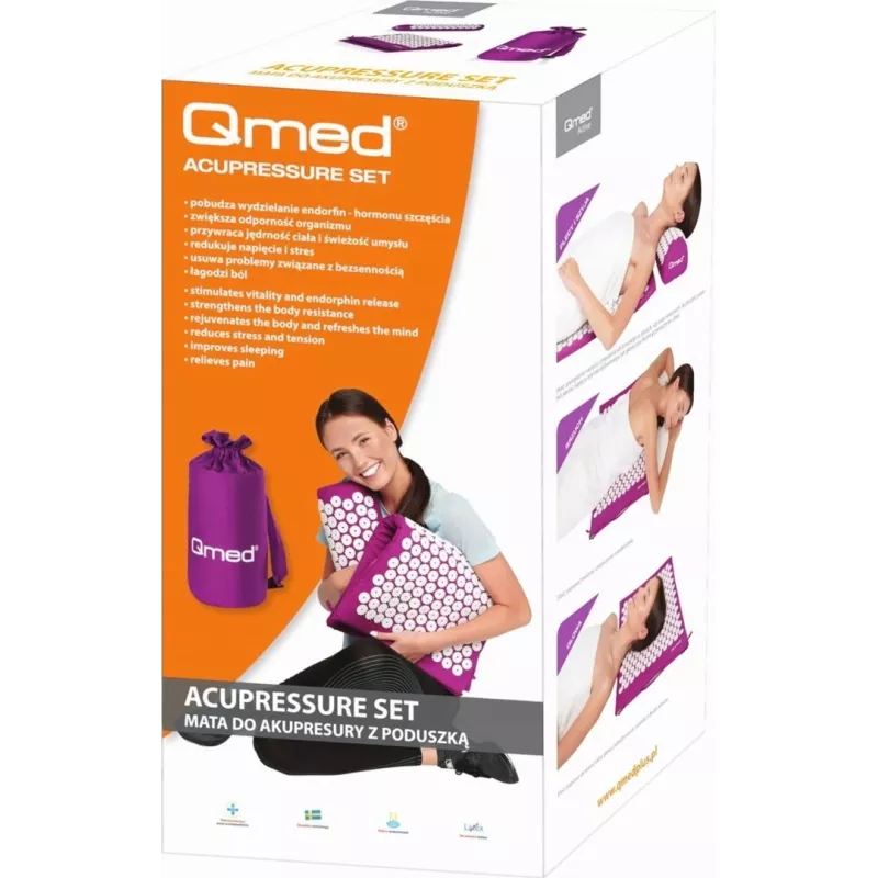 Akupressuurimatt padjaga Qmed ACUPRESSURE MAT — survepunkt-massaažipadi