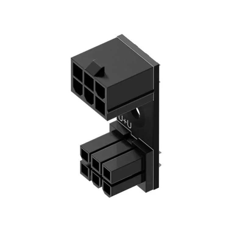 6‑Pin PCIe 180° Adapter U+U Singularity (SC-A-PCIE6-UU) — 6‑pin PCI Express paremnurk-adapter