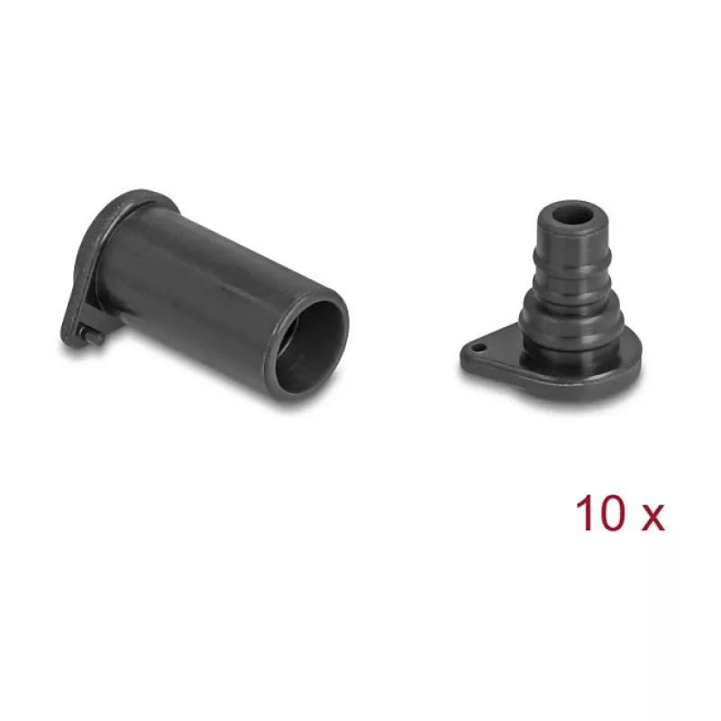 DeLOCK 60671 porditolmukate 10 tk DL4 Silikoon Must 14x29x14 mm