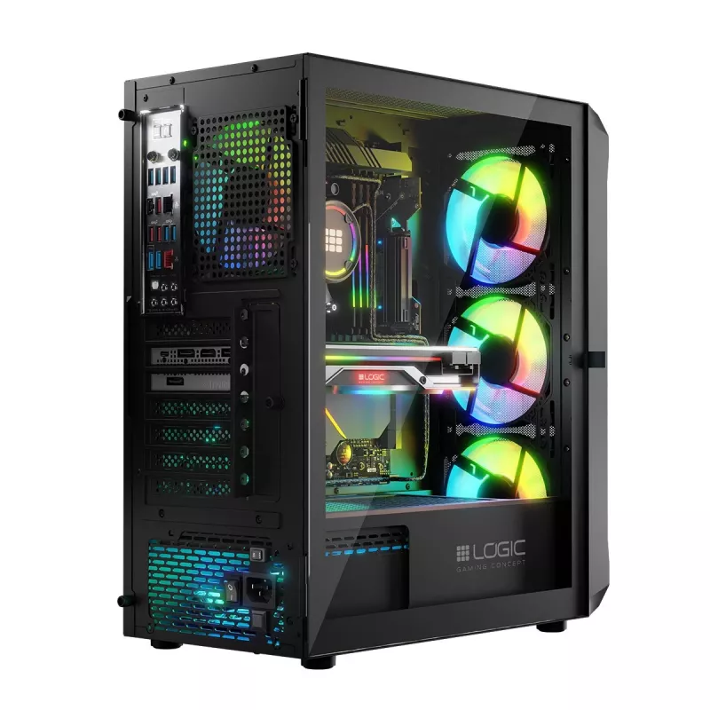 Arvutikorpus Logic Concept Portos ARGB ATX Must