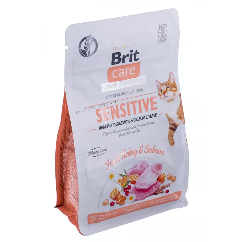 BRIT Care Grain-Free Sensitive Turkey&Salmon - kuiv kassitoit - 400 g
