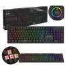 Mehaaniline mänguklaviatuur SAVIO STYX Outemu Red — täissuuruses 104-klahviga USB-juhtmega, RGB, ANSI US International, 1,5 m, must