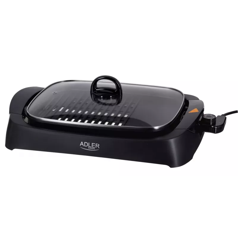 Lauale asetatav elektrigrill Adler AD 6610, 3000 W, must, ristkülikukujuline kahe tsooniga rest+pliidiplaat