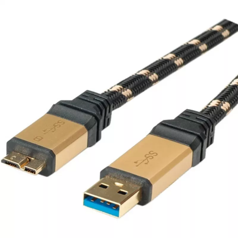 ROLINE Gold USB 3.0 kaabel, USB A pistik - USB 3.0 Micro B pistik 2,0 m (11.02.8879)