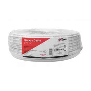 Kaabel RG59 COAX+PWR 100M VALGE/PFM941I-RG59N/21-100-W Dahua