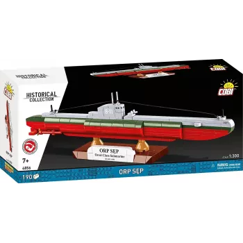 Plastmudeli komplekt Cobi Poola allveelaev ORP Sep mõõtkavas 1:300 (COBI-4856)
