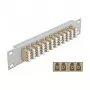 Fiiberoptiline patch-paneel DeLOCK 10-tolline 12 pordiga LC Quad beež 1U hall